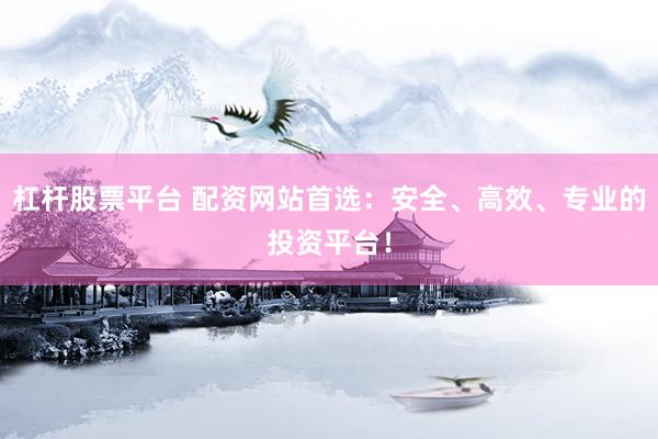 杠杆股票平台 配资网站首选：安全、高效、专业的投资平台！