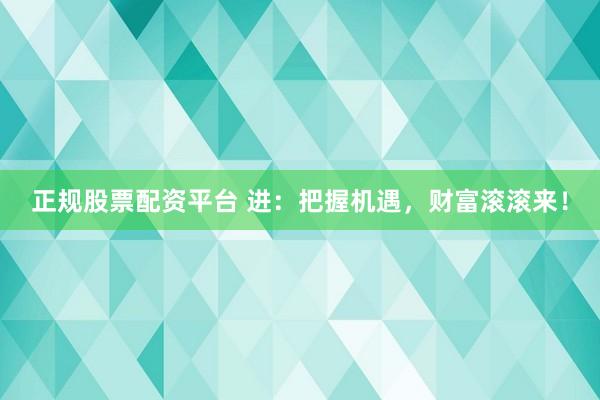 正规股票配资平台 进：把握机遇，财富滚滚来！