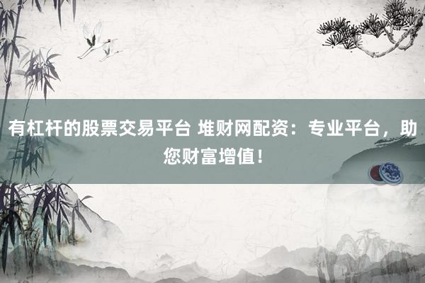 有杠杆的股票交易平台 堆财网配资：专业平台，助您财富增值！